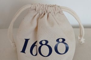 Pochette pour 3 savons en coton bio avec logo