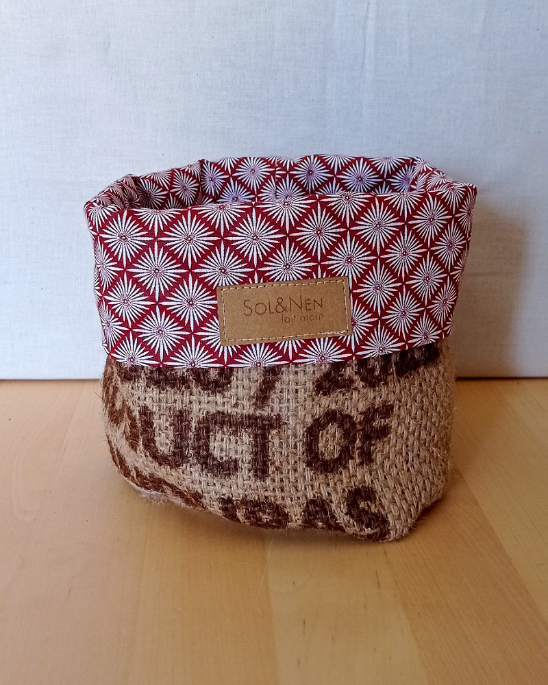 Véritable sac de café original en toile de jute (vide)